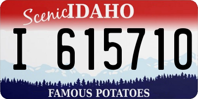 ID license plate I615710