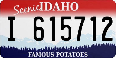 ID license plate I615712