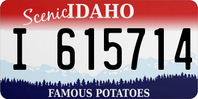 ID license plate I615714