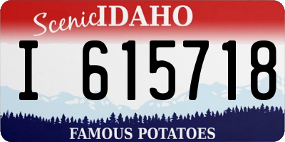 ID license plate I615718