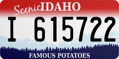 ID license plate I615722