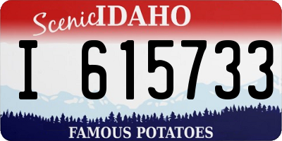 ID license plate I615733