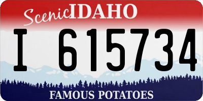 ID license plate I615734