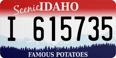 ID license plate I615735
