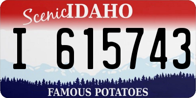 ID license plate I615743