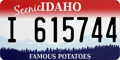 ID license plate I615744