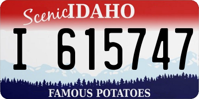 ID license plate I615747