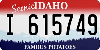 ID license plate I615749