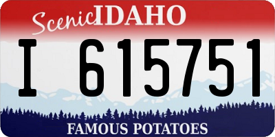 ID license plate I615751