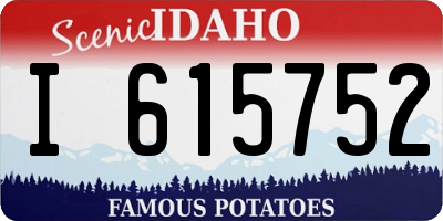 ID license plate I615752