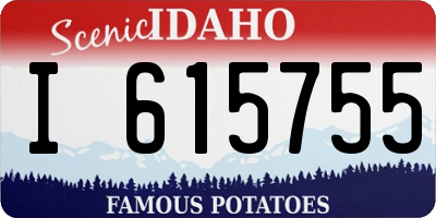 ID license plate I615755