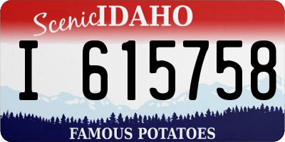ID license plate I615758