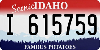 ID license plate I615759