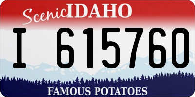ID license plate I615760