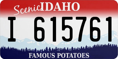 ID license plate I615761