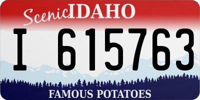 ID license plate I615763