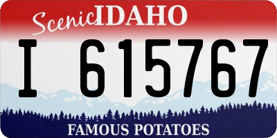 ID license plate I615767