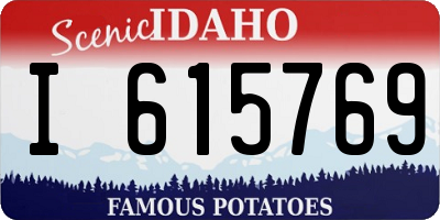 ID license plate I615769