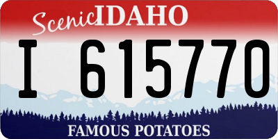 ID license plate I615770