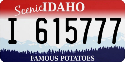 ID license plate I615777
