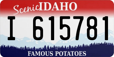 ID license plate I615781