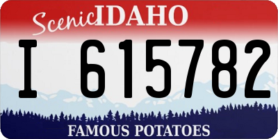 ID license plate I615782