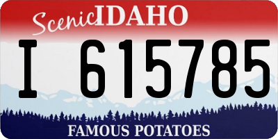 ID license plate I615785