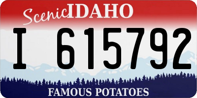 ID license plate I615792