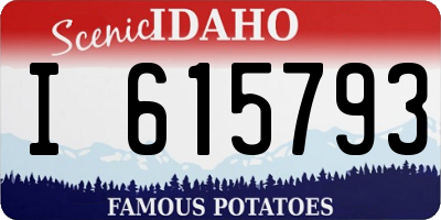 ID license plate I615793