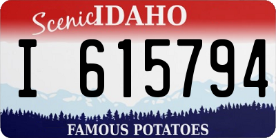 ID license plate I615794