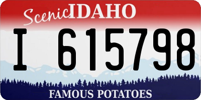ID license plate I615798