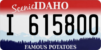 ID license plate I615800