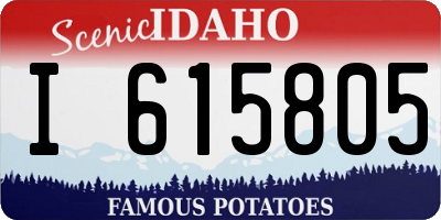 ID license plate I615805