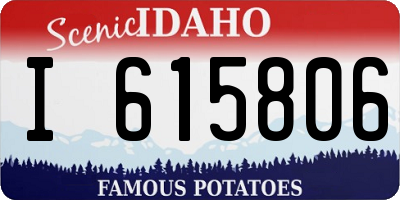 ID license plate I615806