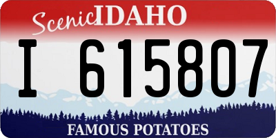 ID license plate I615807
