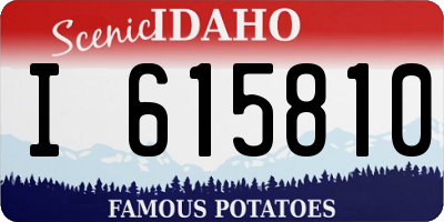 ID license plate I615810