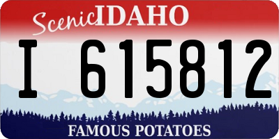 ID license plate I615812