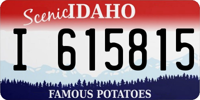 ID license plate I615815
