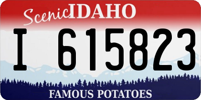 ID license plate I615823