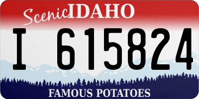 ID license plate I615824