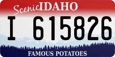 ID license plate I615826