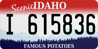 ID license plate I615836