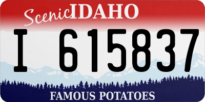 ID license plate I615837