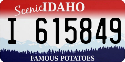 ID license plate I615849