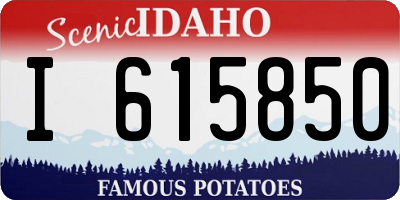 ID license plate I615850