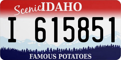 ID license plate I615851