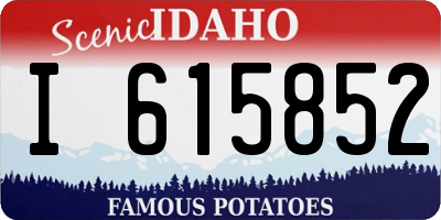 ID license plate I615852