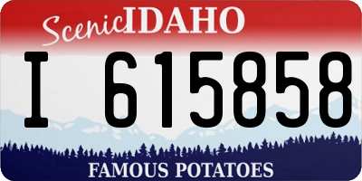 ID license plate I615858