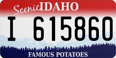 ID license plate I615860