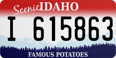 ID license plate I615863